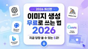 AI 이미지 생성 무료로 쓰는 법 2026 — 지금 당장 쓸 수 있는 5곳