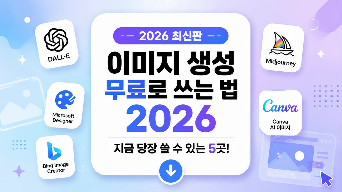 AI 이미지 생성 무료로 쓰는 법 2026 — 지금 당장 쓸 수 있는 5곳